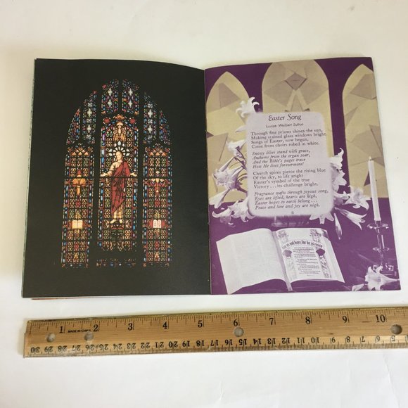 Vtg 1960s Easter Greetings Prayer Booklet w Pictures Catholic Religion READ - Picture 5 of 8